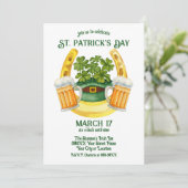 Invitation St. Patrick's Day Beer Mugs et Lucky Horseshoe (Debout devant)