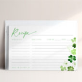 Invitation St. Patricks Day Bridal Shower Green Recipe Card