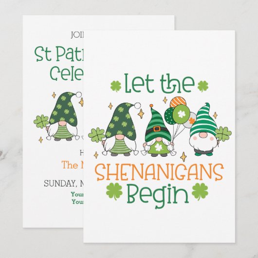 Invitation St Patricks Day Celebration Party (Devant / Derrière)