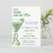 Invitation St. Patrick's Day Celebration Party Cocktail adult (Debout devant)