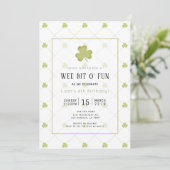 Invitation St. Patrick's Day Chic & Clean Green Birthday (Debout devant)
