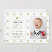 Invitation St. Patrick's Day Clean Green Photo1st Birthday (Devant)