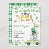 Invitation St Patrick's Day Drive By Baby shower Parade (Devant / Derrière)