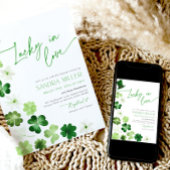Invitation St. Patricks Day Green Shamrock Bridal Shower