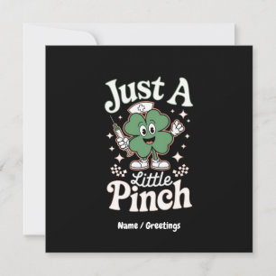 Invitation St Patrick's Day "Just a Little Pinch" Amusante in