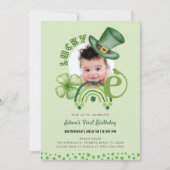 Invitation St. Patrick's Day Lucky One Shamrock 1er anniversa (Devant)