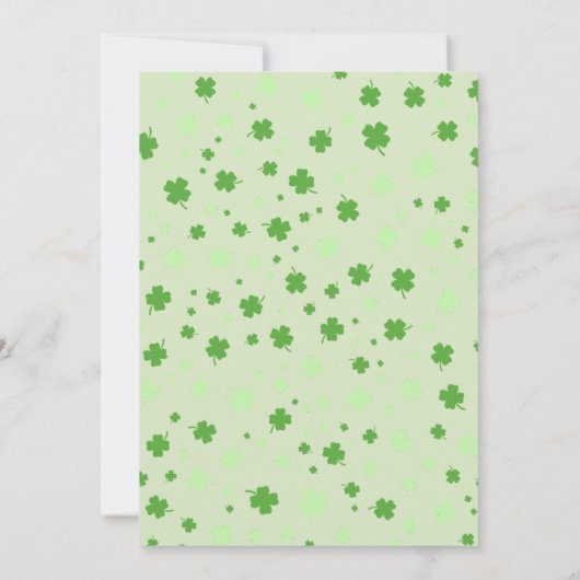 Invitation St. Patrick's Day Lucky One Shamrock 1er anniversa (Dos)