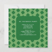 Invitation St Patrick's Day mignonne Chiots irlandais dans Gr (Dos)