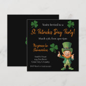 Invitation St Patrick's Day Party-Leprechaun (Devant / Derrière)