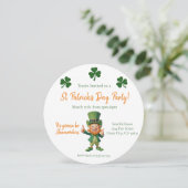 Invitation St Patrick's Day Party-Leprechaun (Debout devant)