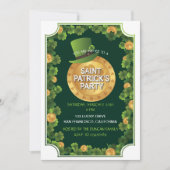 Invitation St Patrick's Day Party Vert Élégant mignon moderne (Devant)