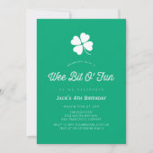 Invitation St. Patrick's Day Shamrock Green Boy Birthday (Devant)