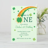 Invitation St. Patrick's Irish First 1st Birthday (Debout devant)
