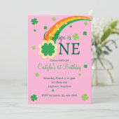 Invitation St. Patrick's Irish First 1st Birthday (Debout devant)