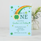 Invitation St. Patrick's Irish First 1st Birthday (Debout devant)
