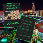 Invitation St Patrick's Las Vegas Bachelorette Party Black<br><div class="desc">Une invitation à fêter votre bachelorette en noir et vert le jour de st patrick. Allez-vous apporter la chance à la femme au casino et gagner ce pot d'or ? Une photo de machine à sous gagnante est affichée sur le devant avec tous les détails de la fête sur le...</div>