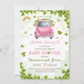 Invitation St Patrick's Little Shamrock Drive By Baby shower (Devant)