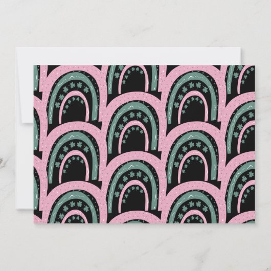 Invitation St. Patricks Lucky 1er Anniversaire Main tirée Arc (Dos)