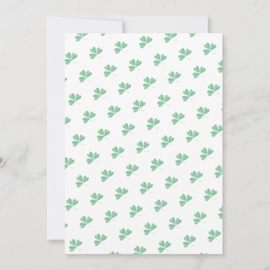 Invitation St. Patricks Lucky 1er anniversaire Shamrocks (Dos)