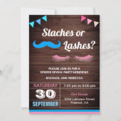 Invitation Staches ou coups de fouet Parti de révélation de g (Devant)