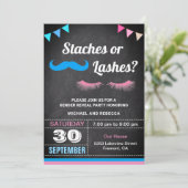 Invitation Staches ou coups de fouet Parti de révélation de g (Debout devant)