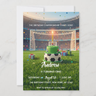 Invitation Stade de football sportif Cible Fête d'anniversair