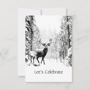 Invitation Stag Retraite Masculine Stag Deer Art