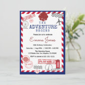 Invitation Stamp Rustique Destination Anniversaire Aventure c (Debout devant)