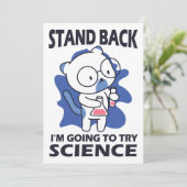 Invitation Stand Back - Adorable Cat Scientist Experimenting  (Debout devant)