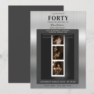 Invitation Stand de photo pour les 40 ans Fête d'anniversaire