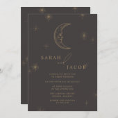 Invitation Star and Moon Celestial Wedding (Devant / Derrière)