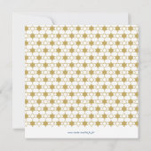 Invitation Star Bleue Et Or De David Hanoukka Fête De Vacance (Dos)