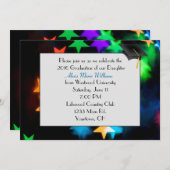 Invitation Star Bokeh Graduation (Devant / Derrière)