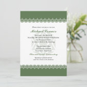 Invitation Star de David Olive Bar ou Bat mitzvah (Debout devant)