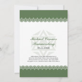 Invitation Star de David Olive Bar ou Bat mitzvah (Dos)