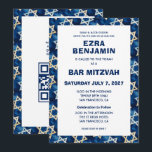 Invitation Star de David Watercolor Custom QR Bar Bat mitzvah<br><div class="desc">Carte parfaite pour annoncer un bat mitzvah, bar mitzvah ou une autre célébration juive ! Motif étoile pour vous à l'avant et à l'arrière ! ENTIÈREMENT PERSONNALISABLE ! Cliquez sur "Personnaliser" ci-dessus pour modifier le texte à l'avant et à l'arrière et ajouter votre lien au code QR. Cliquez sur "modifier...</div>