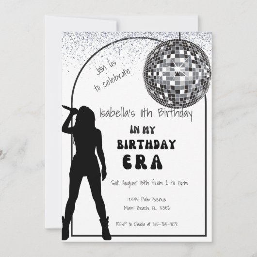 Invitation Star De Musique Dans Son Anniversaire Anniversaire (Devant)