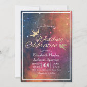 Invitation Star de nuit Mariage moderne Sky Galaxy Constellat (Devant)