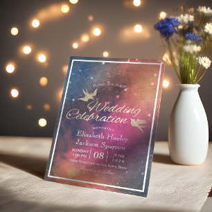 Invitation Star de nuit Mariage moderne Sky Galaxy Constellat