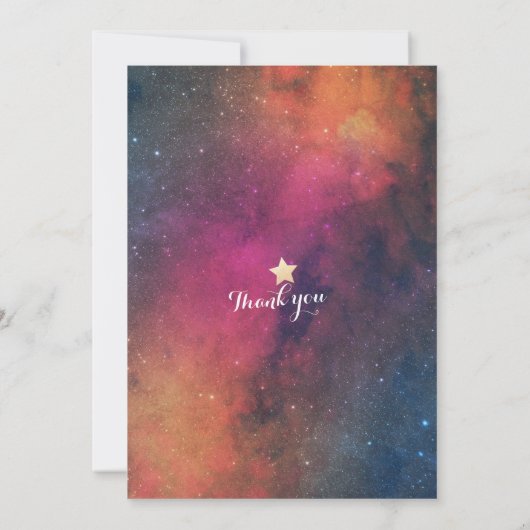 Invitation Star de nuit Mariage moderne Sky Galaxy Constellat (Dos)