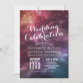 Invitation Star de nuit Mariage moderne Sky Galaxy Constellat (Devant)