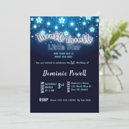 Invitation Star de Twinkle (Debout devant)
