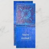 Invitation STAR DU MATIN, bleu vif (Devant / Derrière)