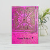 Invitation STAR DU MATIN, rose vif, blanc violet (Debout devant)