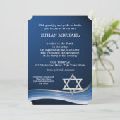 Invitation Star et Blue Wave Bar Mitzvah (Debout devant)