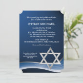 Invitation Star et Blue Wave Bar Mitzvah (Debout devant)
