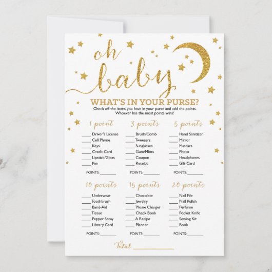 Invitation Star Gold Parties scintillant Ce qui est dans votr (Devant)