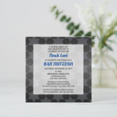 Invitation Star of David Black Ombre Bar Mitzvah Carré (Debout devant)