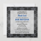 Invitation Star of David Black Ombre Bar Mitzvah Carré (Devant)