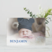 Invitation Star of David Photo Baby Boy Naming Hébreu Juif (Debout devant)